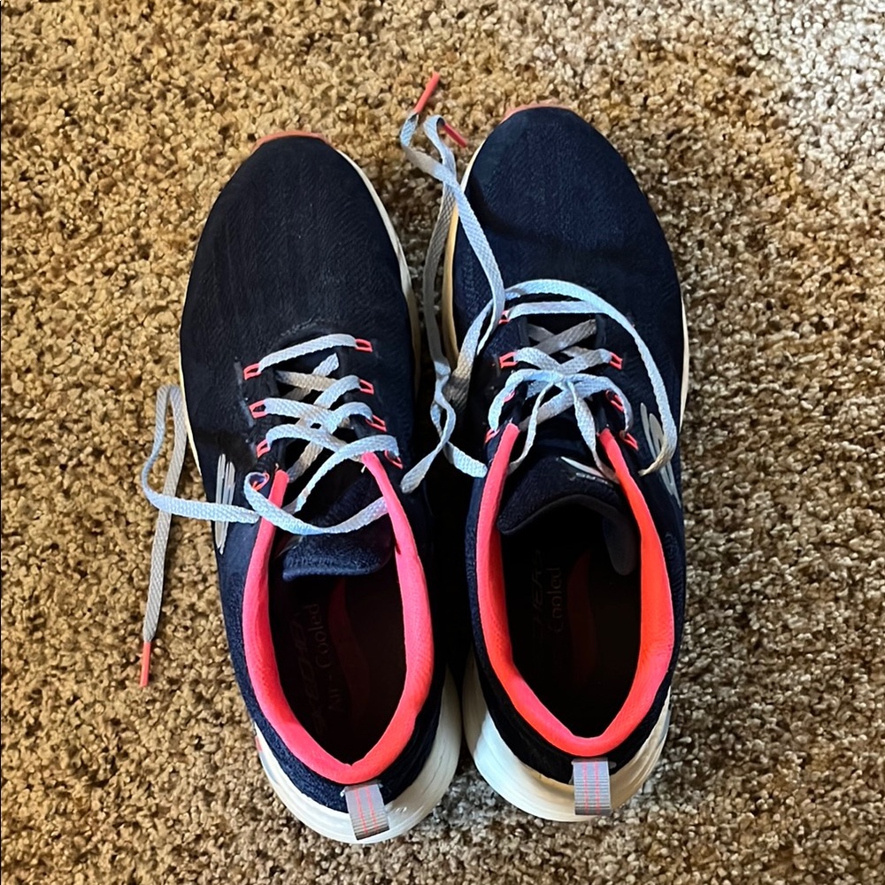 Skechers Navy and Pink Women's Sneakers